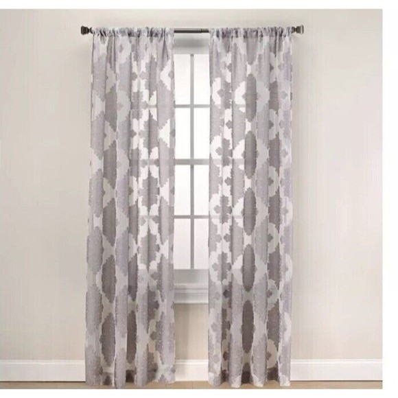Felicity Other - New Felicity Sheer Rod Pocket Panel Set 2 one 84” L One 108” L X 50” W Gray